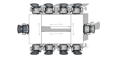 现代会议桌办公椅子 (45)su草图模型下载