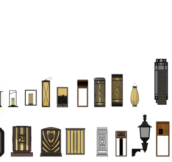 中式景观落地灯庭院灯草皮灯 (2)su草图模型下载