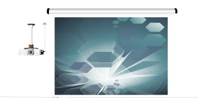 现代办公设备投影幕布投影仪 (7)su草图模型下载