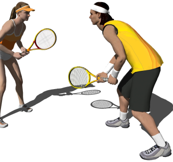 健身运动女人男人人物 (4)su草图模型下载