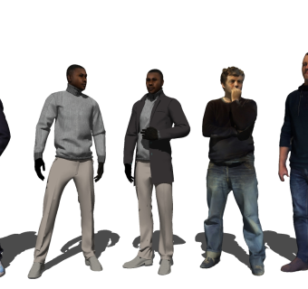 现代男人 (2)su草图模型下载