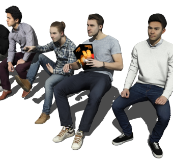 现代男人 (31)su草图模型下载