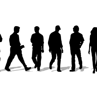 各种人物人群黑白剪影人物SketchUp草图2d人物模型下载su草图模型下载