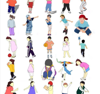 2儿童SketchUp草图2d人物模型下载su草图模型下载