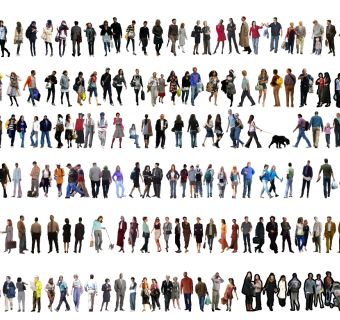 精细女性男性人物人群SketchUp草图2d人物模型下载su草图模型下载