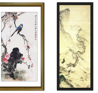新中式装饰画挂画 (25)su草图模型下载