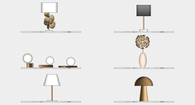 08北欧现代轻奢床头小台灯SketchUpsu草图模型下载