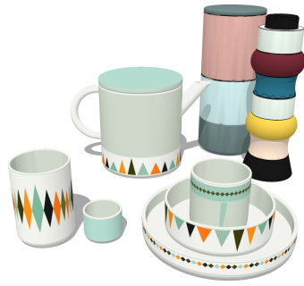 餐具水杯咖啡杯 SketchUp(11)su草图模型下载