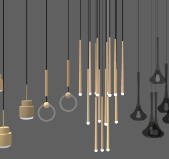 19现代简欧式金属吊灯SketchUpsu草图模型下载