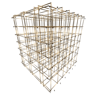 1现代网格铁艺网金属吊灯SketchUpsu草图模型下载
