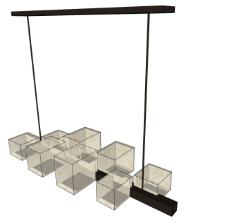 16新中式吊灯SketchUpsu草图模型下载