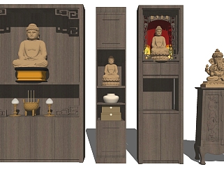 (6)古典东南亚印度储物柜佛雕塑佛像<em>佛龛</em>供台供桌佛堂...