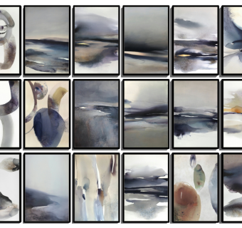 (18)新中式抽象挂画su草图模型下载