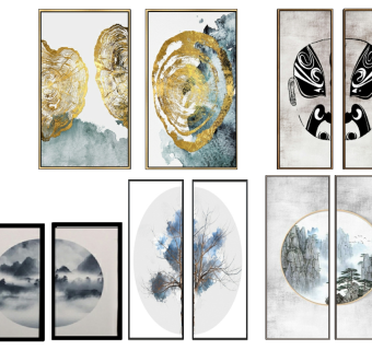 (6)挂画su草图模型下载