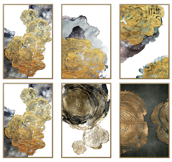 (12) 中式欧式抽象装饰画挂画su草图模型下载