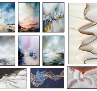 (20)抽象挂画装饰画su草图模型下载