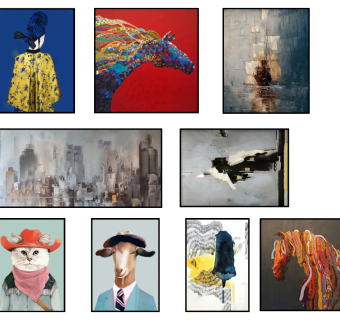 (19)现代抽象挂画装饰画su草图模型下载