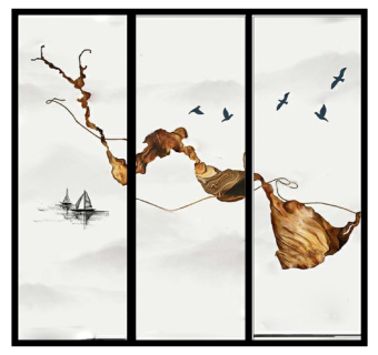 (10)新中式抽象挂画装饰画su草图模型下载