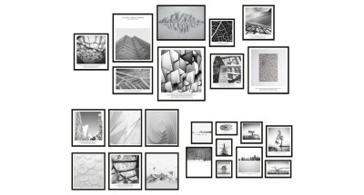 (6)现代黑白照片墙装饰挂画su草图模型下载