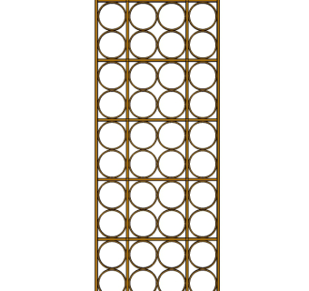 金属隔断花格su草图模型下载