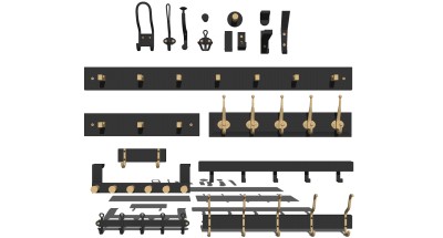 (54)衣服帽子挂钩su草图模型下载