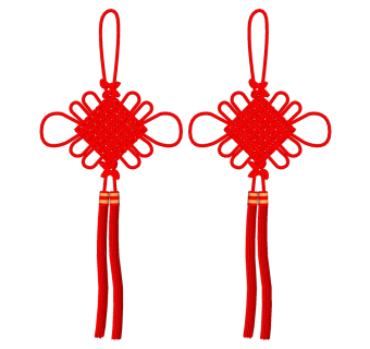 (3) 新中式中国结墙饰挂饰挂件su草图模型下载