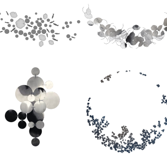 (20) 新中式床头背景墙金属墙饰挂饰挂件su草图模型下载