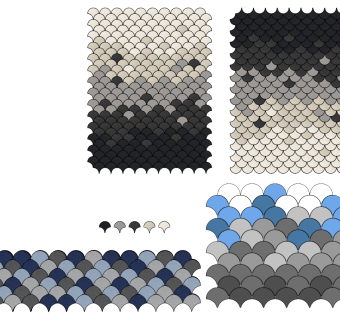 (3)鳞片造型装饰墙面造型墙su草图模型下载