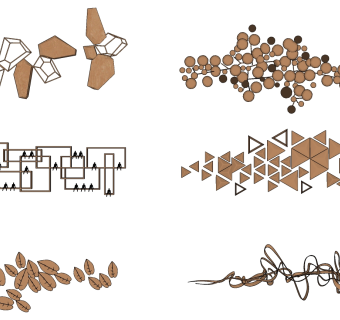 (18)新中式床头背景墙金属墙饰挂饰挂件su草图模型下载