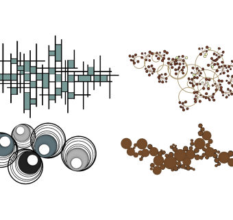 (5)新中式床头背景墙金属墙饰挂饰挂件su草图模型下载