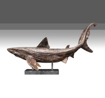 (9)鲨鱼雕塑雕像su草图模型下载