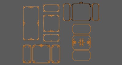 07欧式法式雕花石膏线踢脚线 护墙板线条组合  (3)su草图模型下载