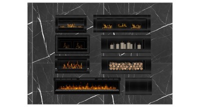 05现代壁炉火炉电子壁炉劈柴柴火su草图模型下载