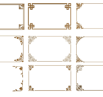 18中新中式欧式法式民族伊斯兰民族花线石膏线条雕石材大理石花拼花角花su草图模型下载