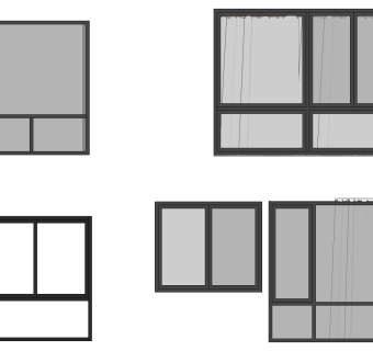 (39)现代建筑阳台窗户su草图模型下载