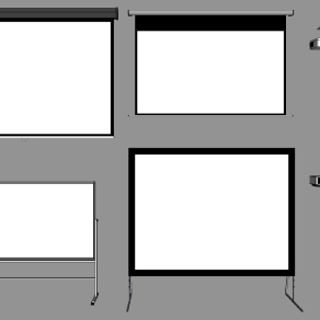 22投影仪投影幕布写字白板su草图模型下载