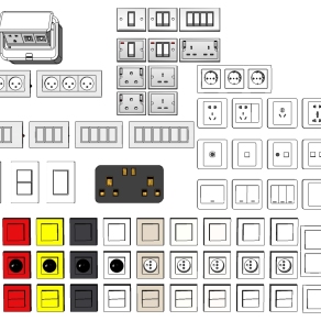 开关插座地插su草图模型下载