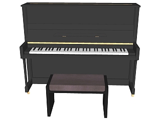 21<em>乐器</em>音乐器材钢琴电子琴su草图模型下载