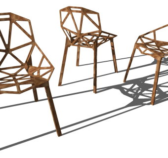 300户外铁艺休闲吧椅座椅椅子su草图模型下载