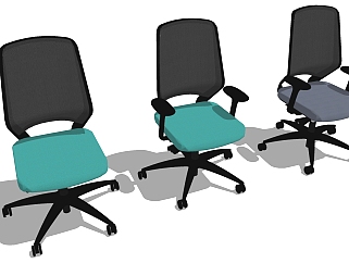 05现代办公椅子组合bsu草图模型下载
