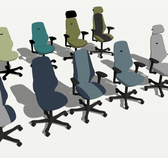 025办公椅su草图模型下载