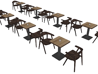 8<em>餐厅餐桌</em>椅su草图模型下载