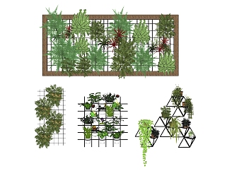 盆栽,花盆,植物<em>绿植</em>墙吊装植物阳台植物<em>吊篮</em>su草图模型...