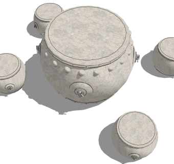 茶几座凳su草图模型下载