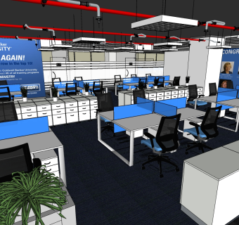 办公室 su草图模型下载