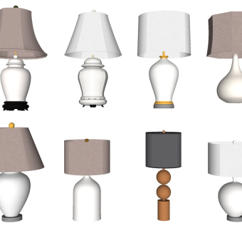 台灯su草图模型下载