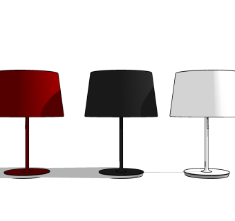 金属台灯su草图模型下载