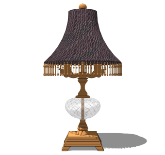 台灯su草图模型下载