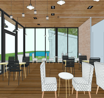 咖啡厅su草图模型下载