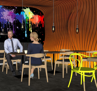 咖啡厅su草图模型下载